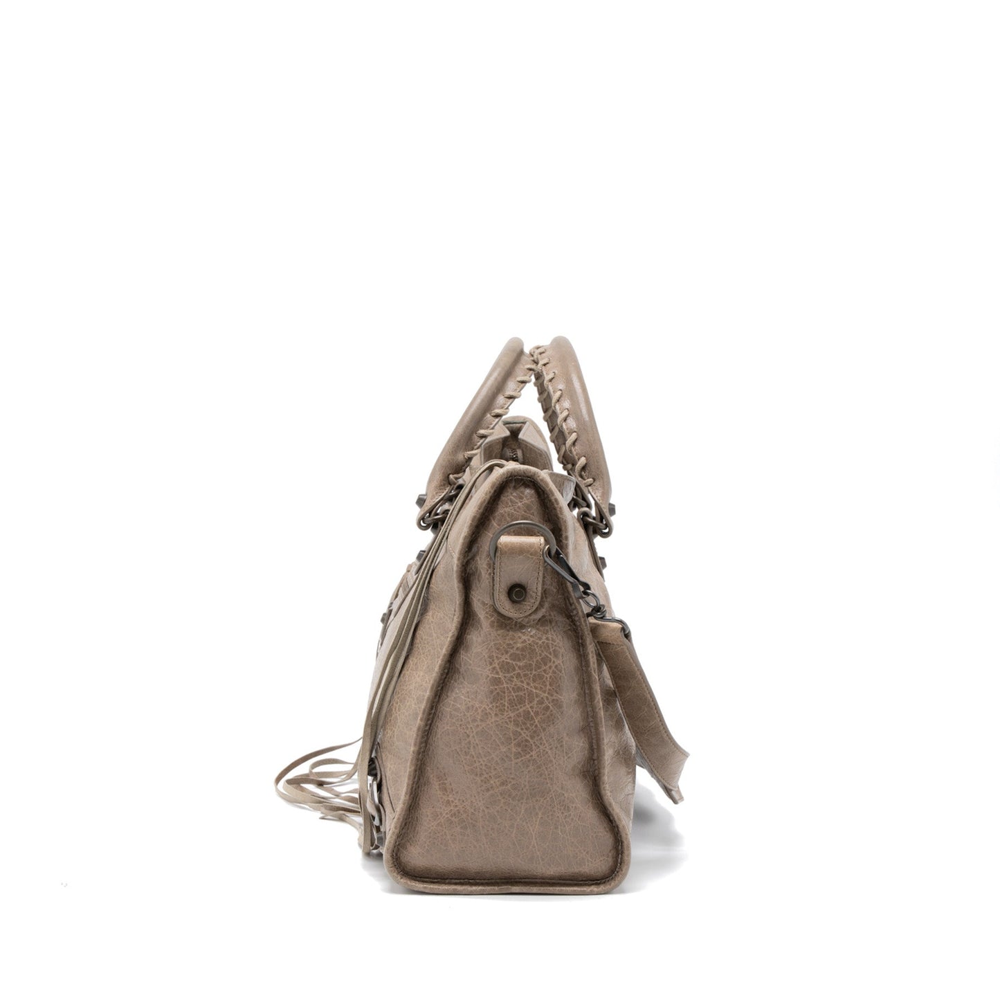 Balenciaga Classic City Purse Light Brown Ruthenium Hardware