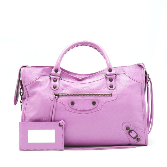 Balenciaga Classic City Purse Purple