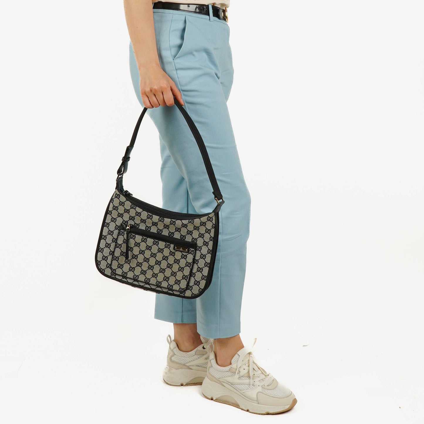Gucci Monogram Canvas Hobo Bag