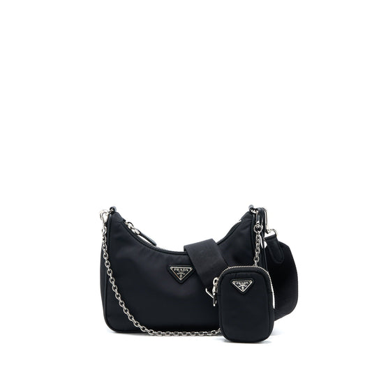 Prada Re-Edition 2005 Nylon Bag Black SHW