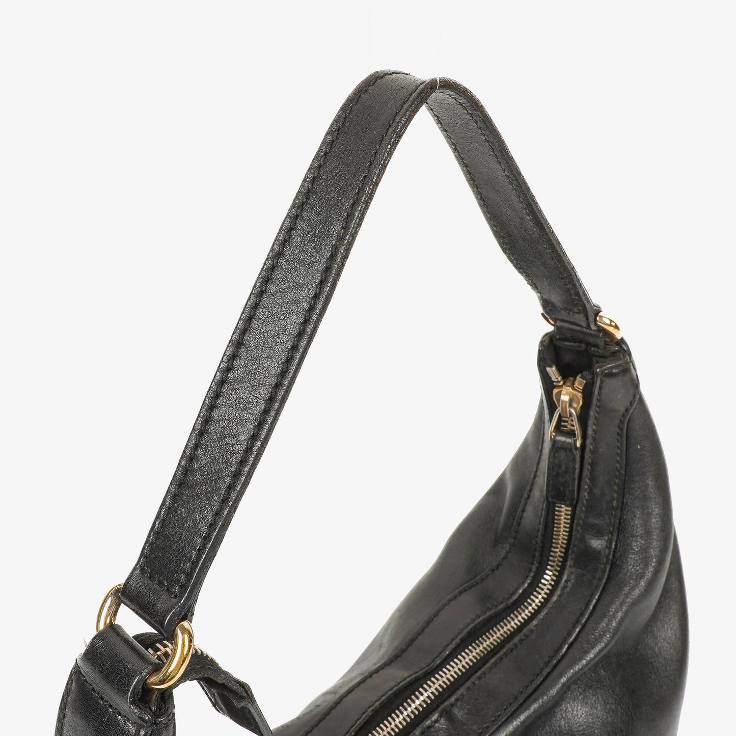 Gucci Charmy Black Leather Hobo Bag