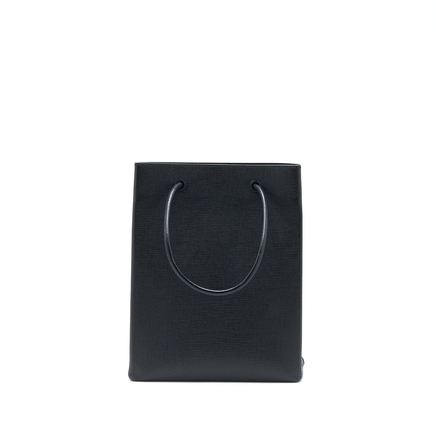 Balenciaga Top Handle Shopping Tote Purse Calfskin Black