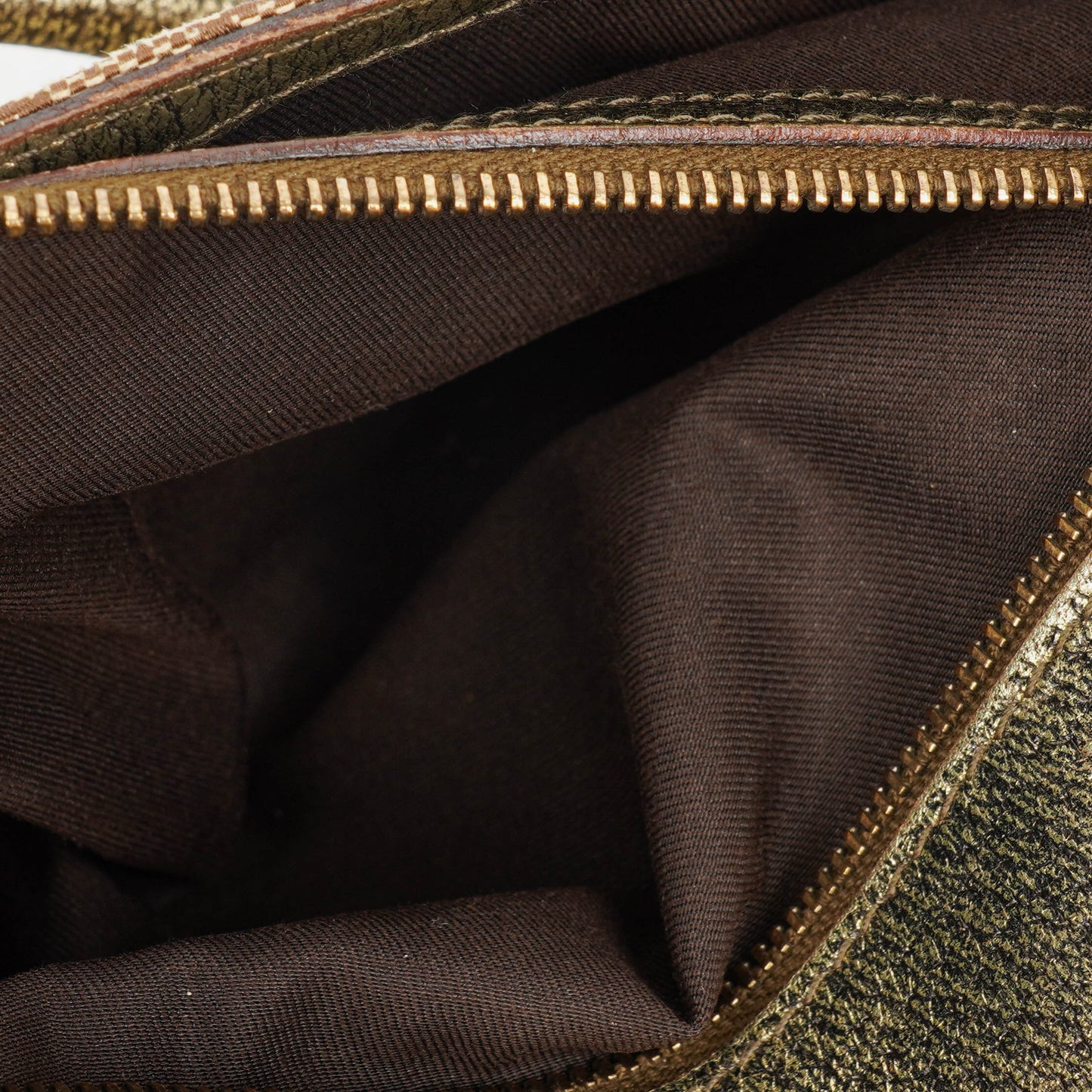 Gucci Beige/Metalic GG Canvas Horsebit Shoulder Bag