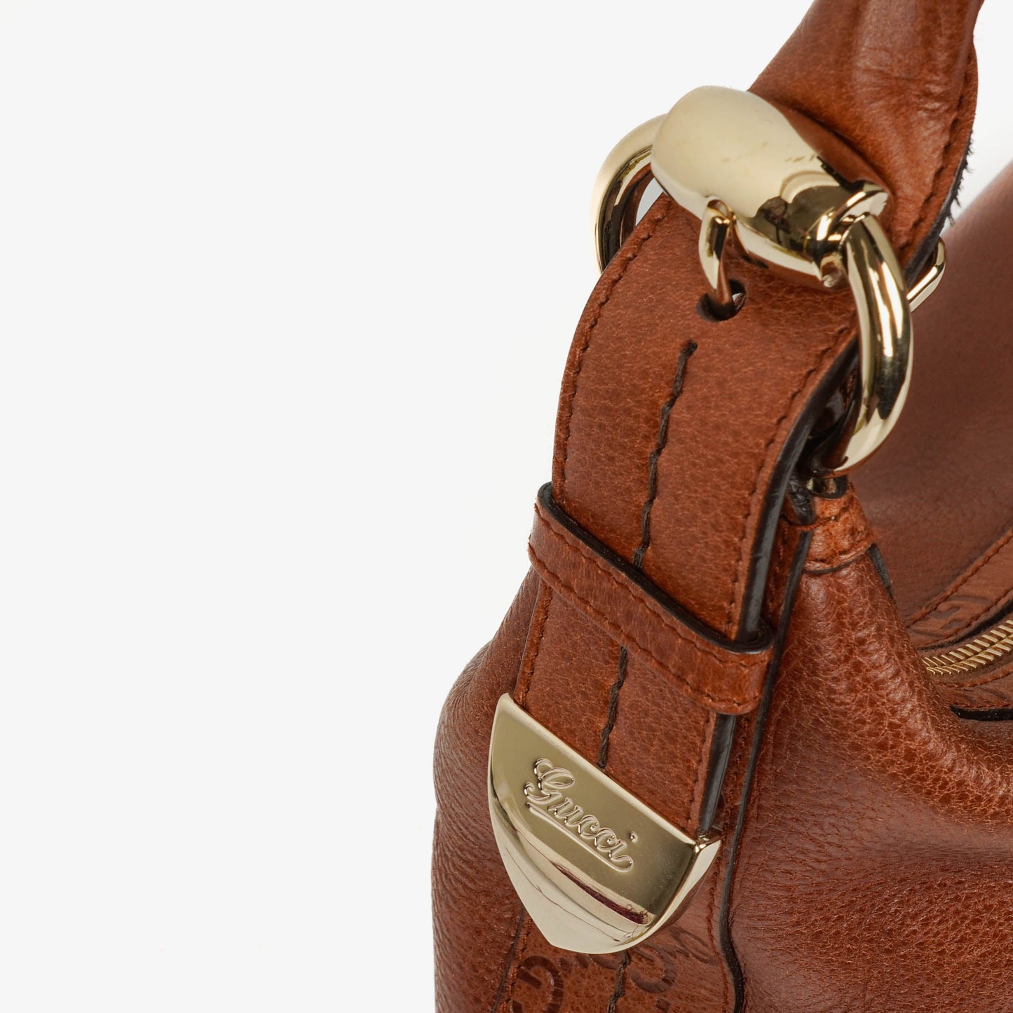Gucci Brown Leather Signoria Hobo Shoulder Bag