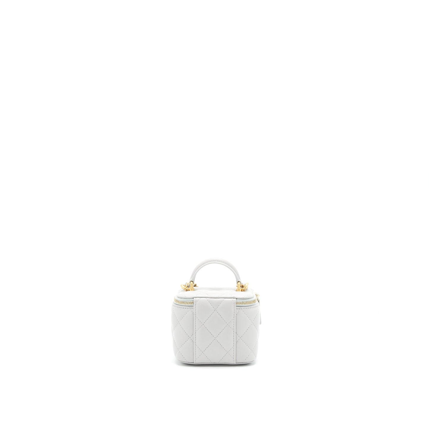 Chanel 21A Small handle Vanity with Chain Grey with