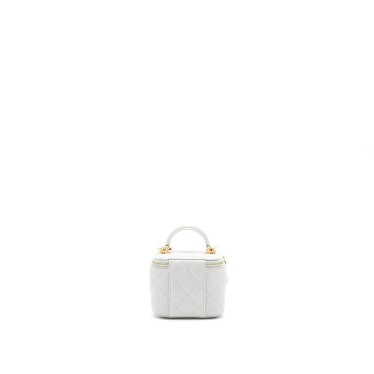 Chanel 21A Small handle Vanity with Chain Grey with