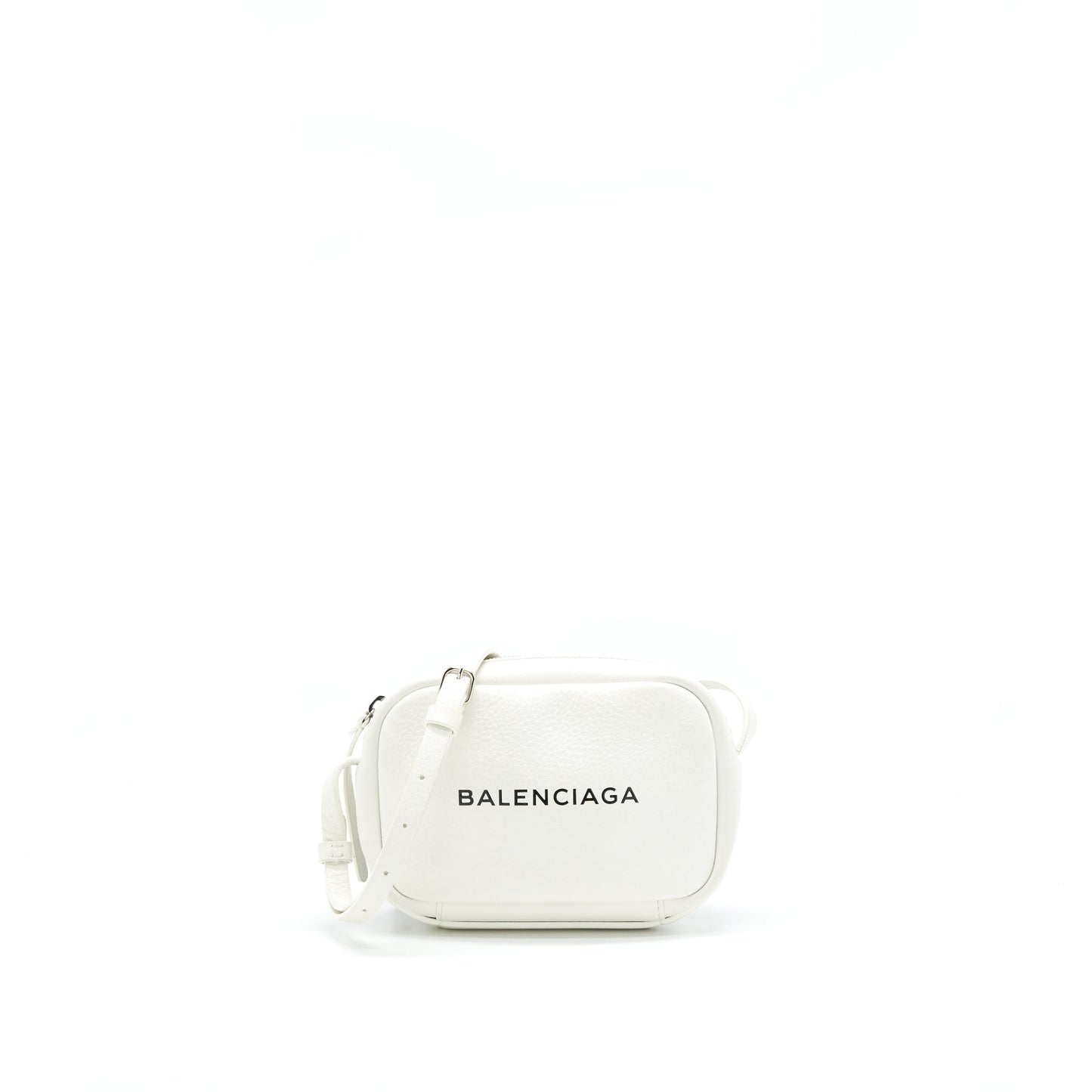 Balenciaga Mini Camera Crossbody Purse White