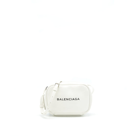 Balenciaga Mini Camera Crossbody Purse White