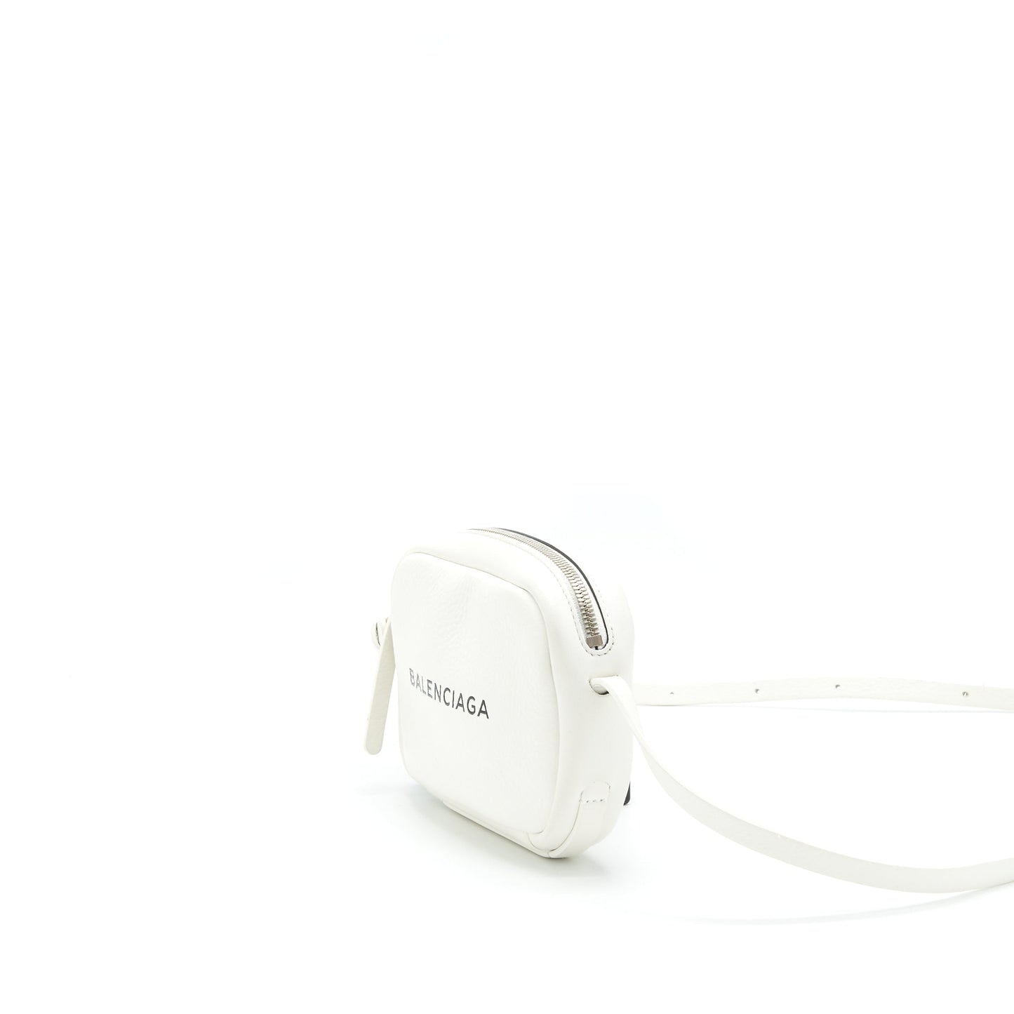Balenciaga Mini Camera Crossbody Purse White