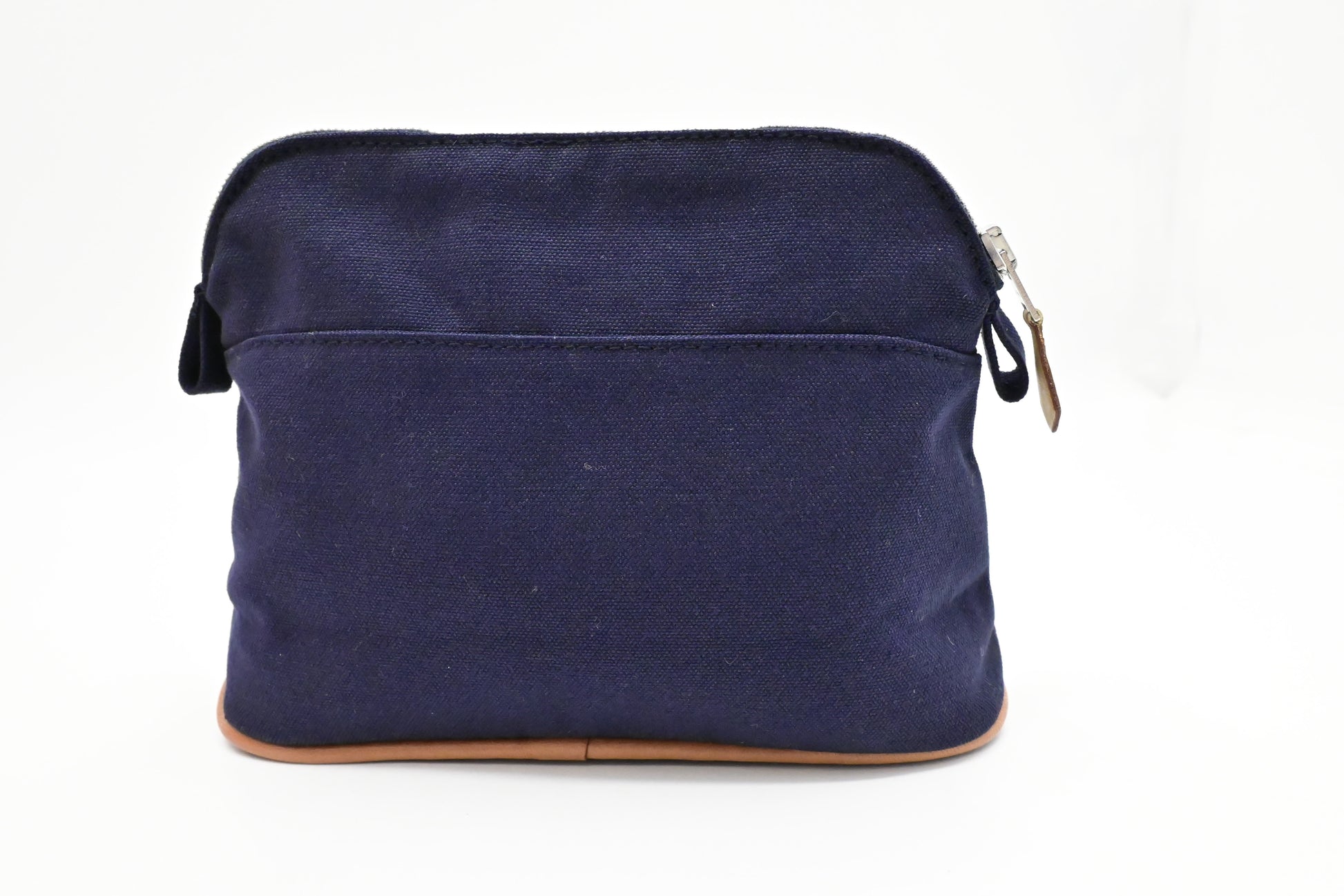 Hermes Mini Bolide Pouch in Navy Canvas