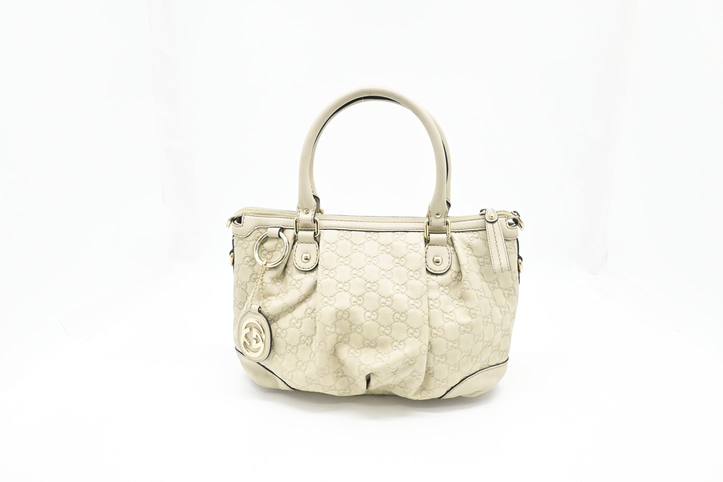 Gucci Sukey Handbag in Cream Guccissima Leather