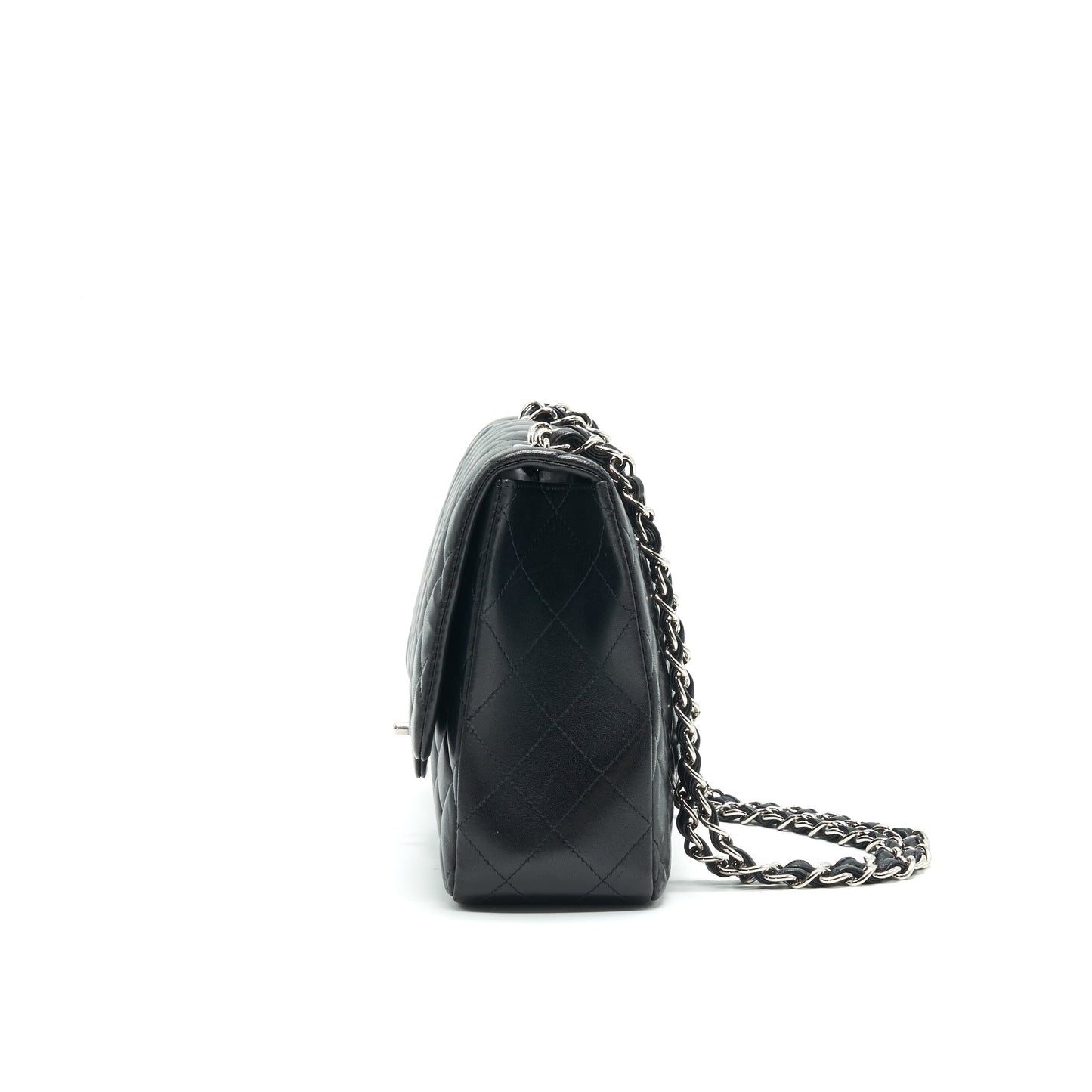 Chanel Single Flap jumbo Bag Lambskin Black