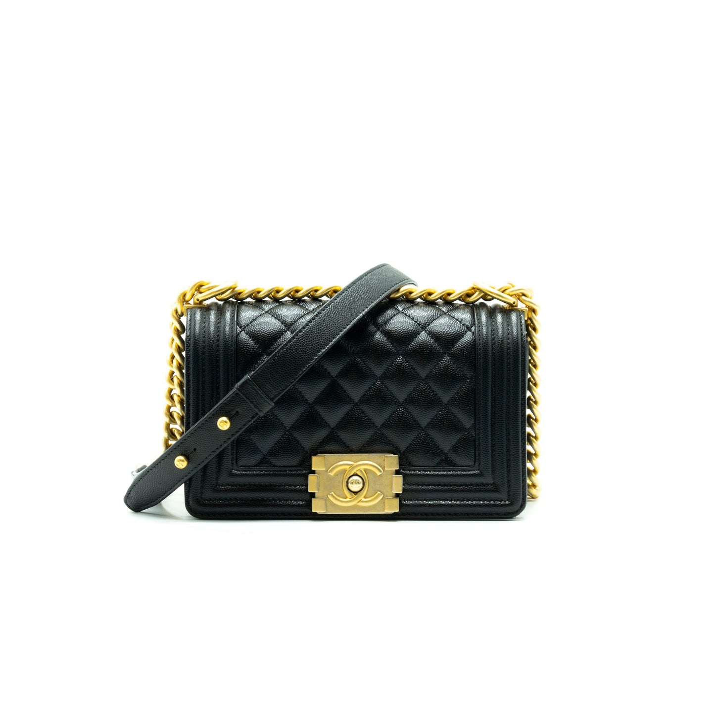 Chanel Small Leboy Cavier Black