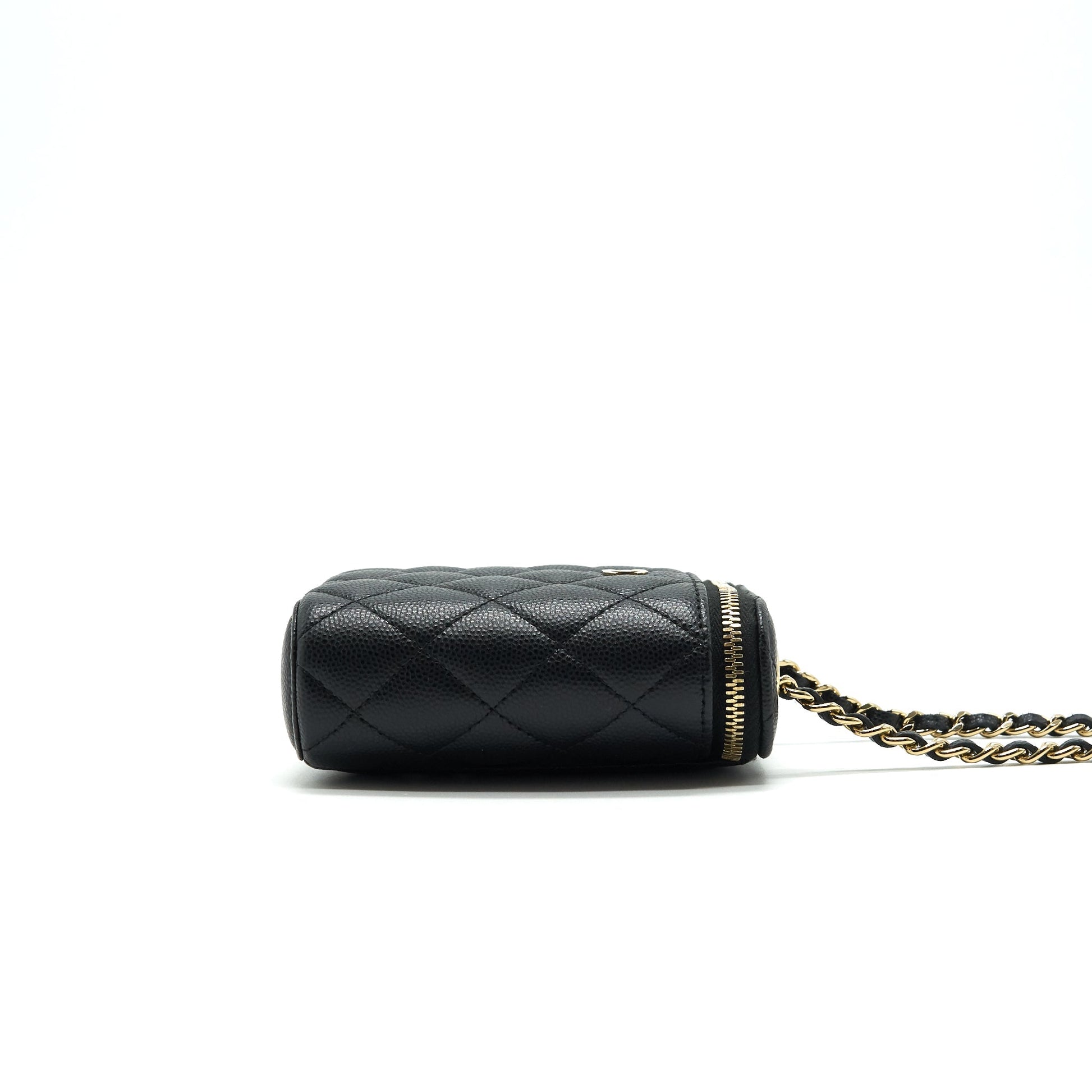 Chanel Long Vanity on Chain Caviar Black L