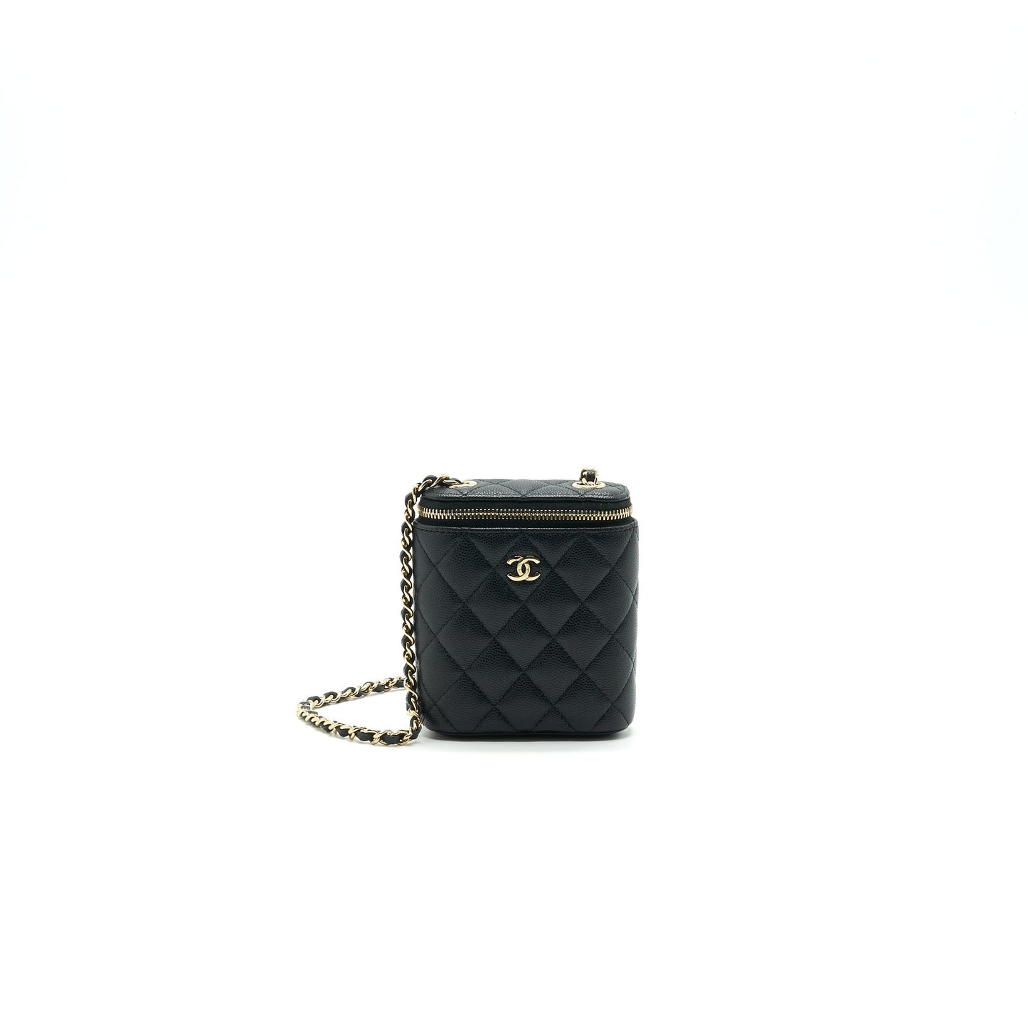 Chanel Long Vanity on Chain Caviar Black L