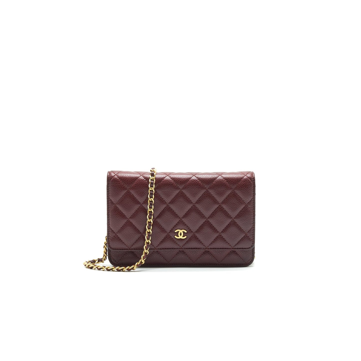 Chanel Burgundy Wallet on Chain Caviar GHW Crossbody