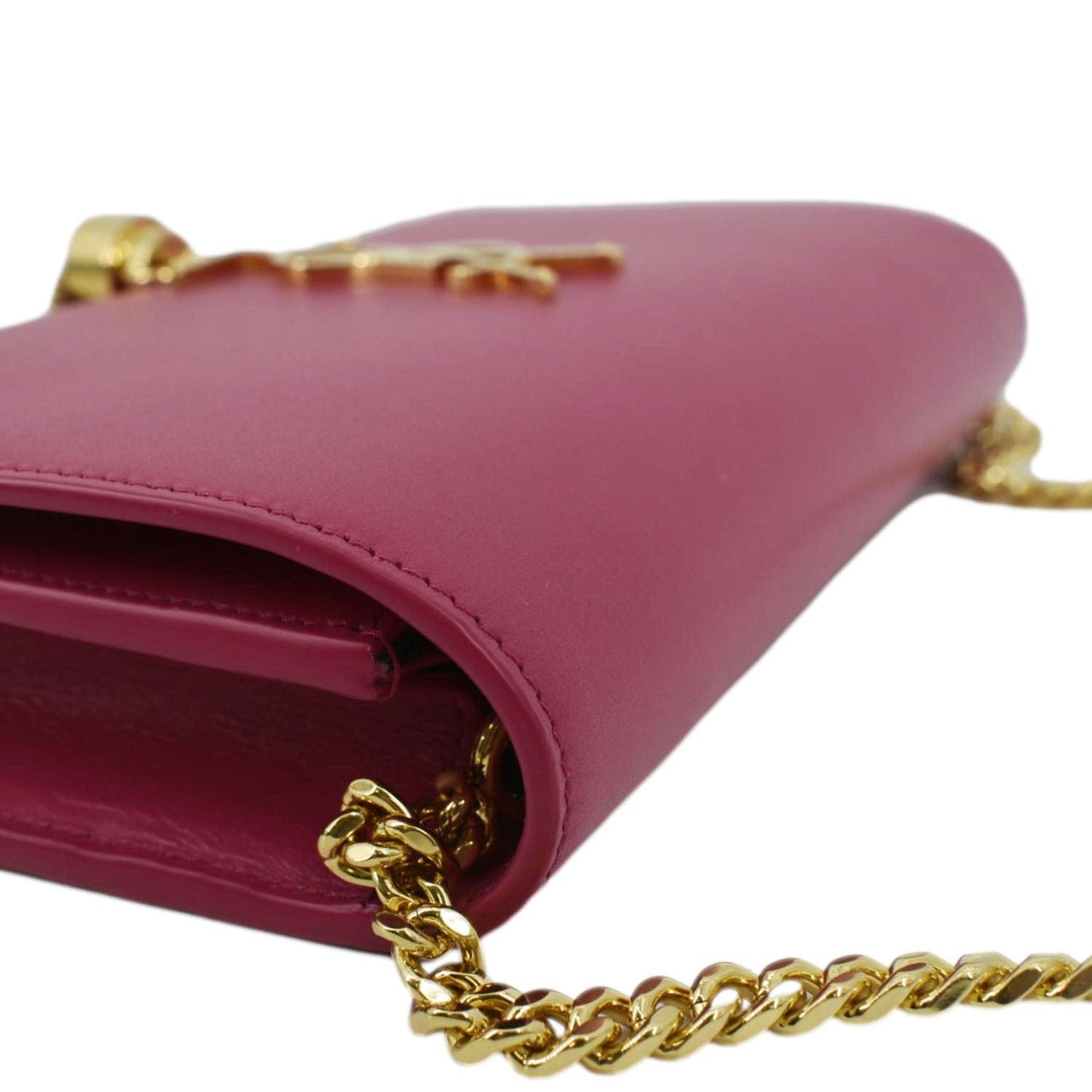 SAINT LAURENT Kate Small Smooth Leather Crossbody Bag Hot Pink