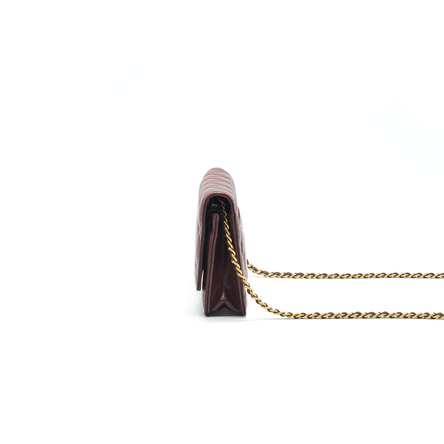 Chanel Burgundy Wallet on Chain Caviar GHW Crossbody