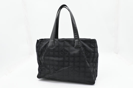 Chanel New Travel Line Tote in Black Canvas