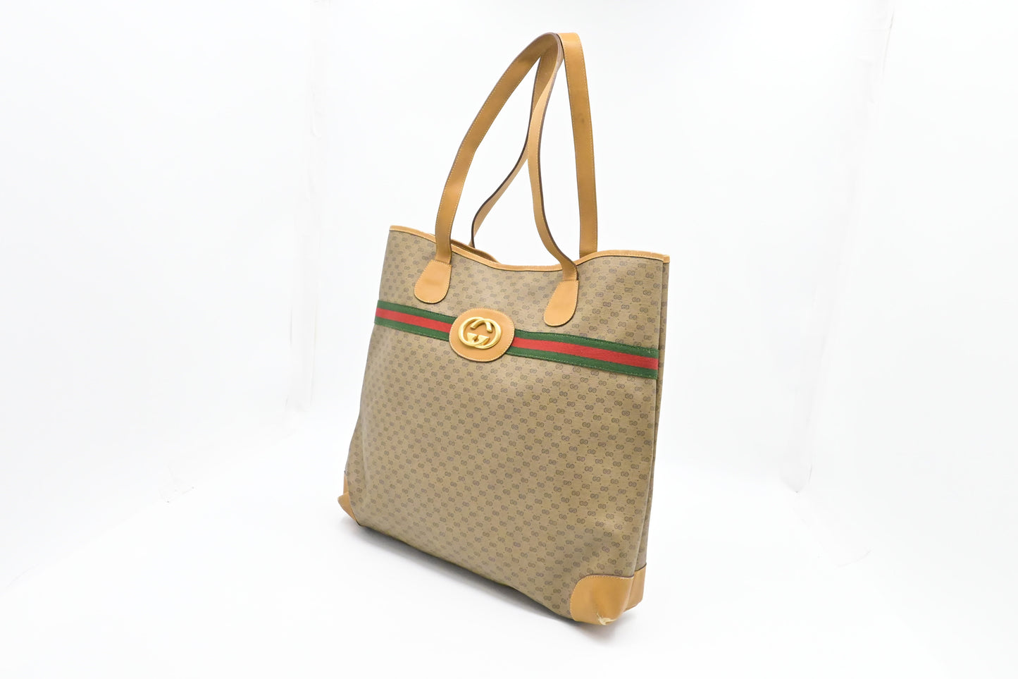 Gucci Sherry Line Tote in Brown Micro GG Supreme Canvas