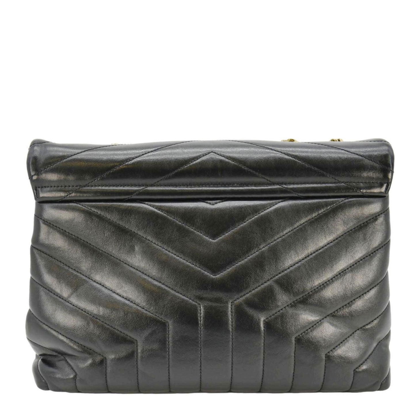 SAINT LAURENT Loulou Medium Quilted Leather Crossbody Bag Black
