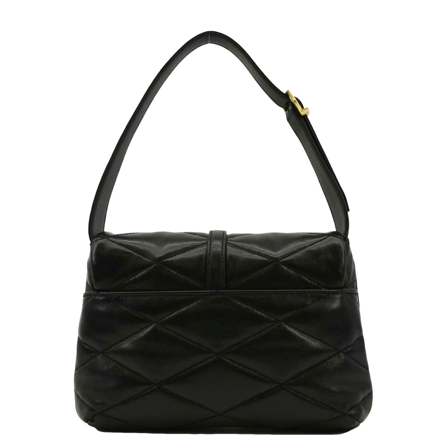 SAINT LAURENT LE 57 Quilted Leather Hobo Bag Black