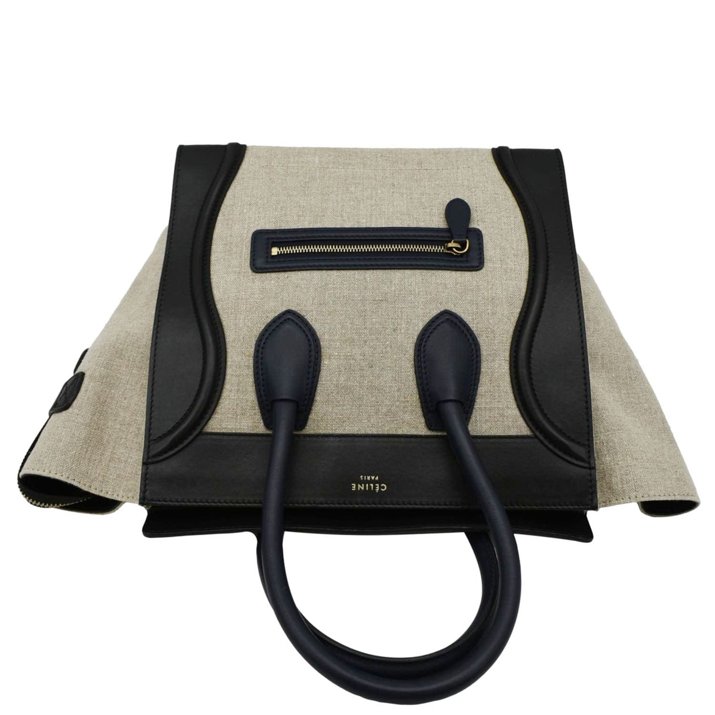 CELINE Mini Luggage Leather Tote Bag Tricolor