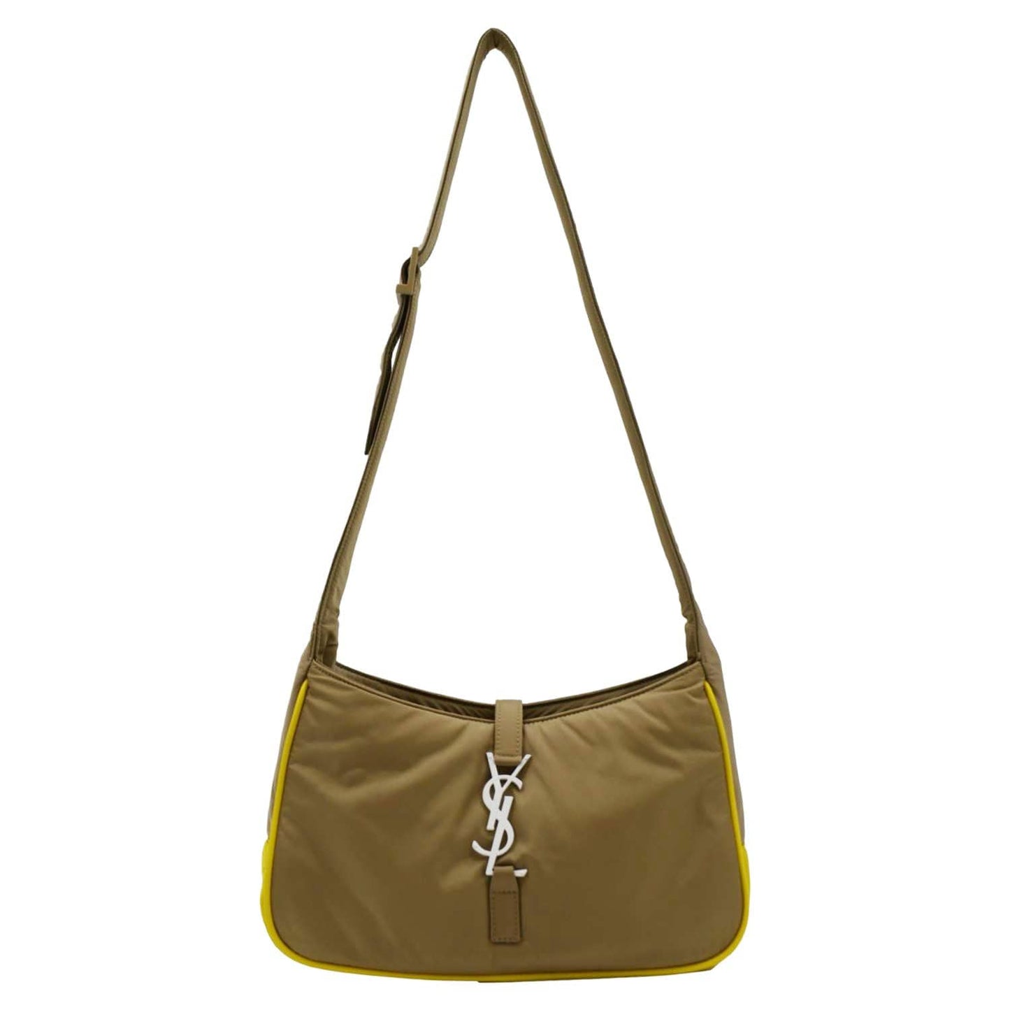 SAINT LAURENT Le 5 A 7 Re-Nylon Crossbody Bag Yellow