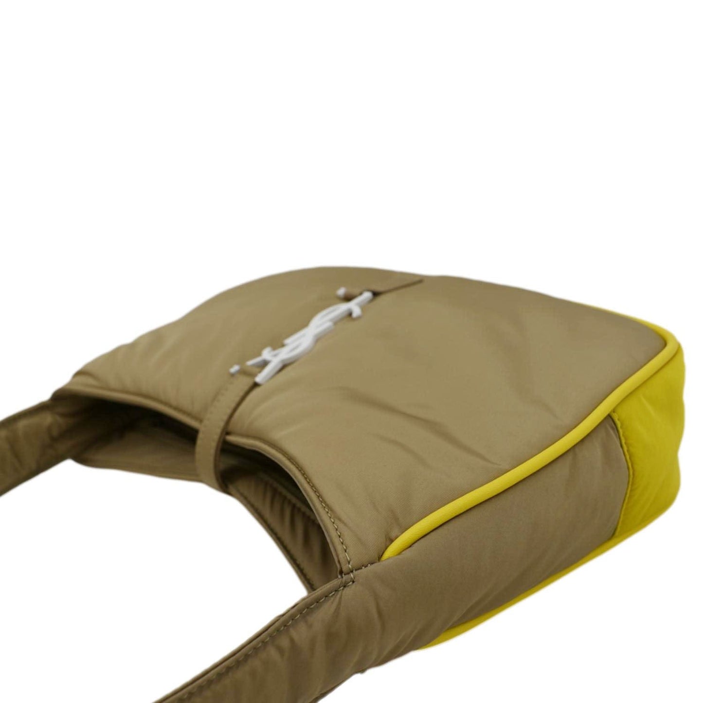 SAINT LAURENT Le 5 A 7 Re-Nylon Crossbody Bag Yellow
