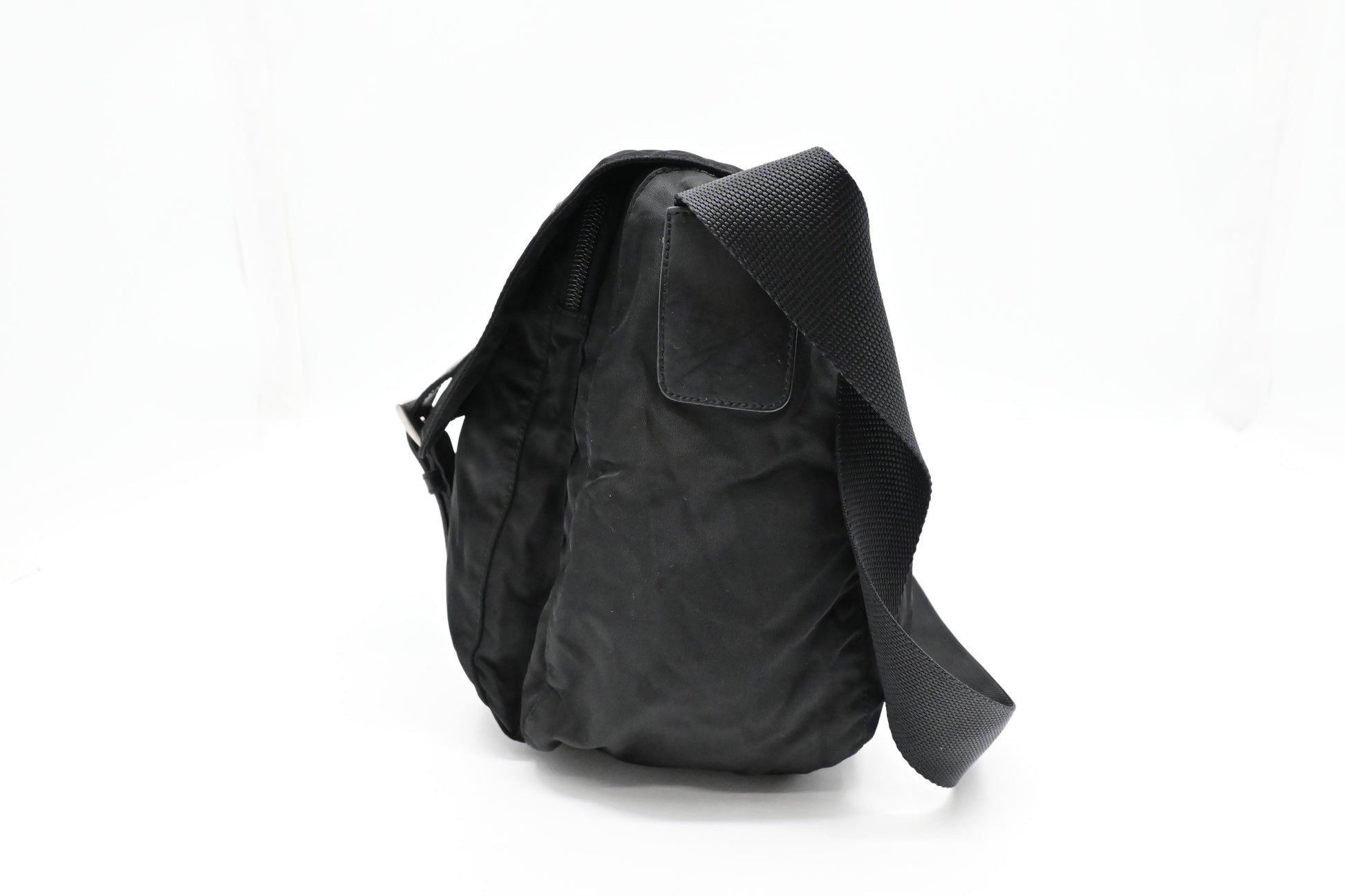 Prada Messenger Bag in Black Nylon Canvas