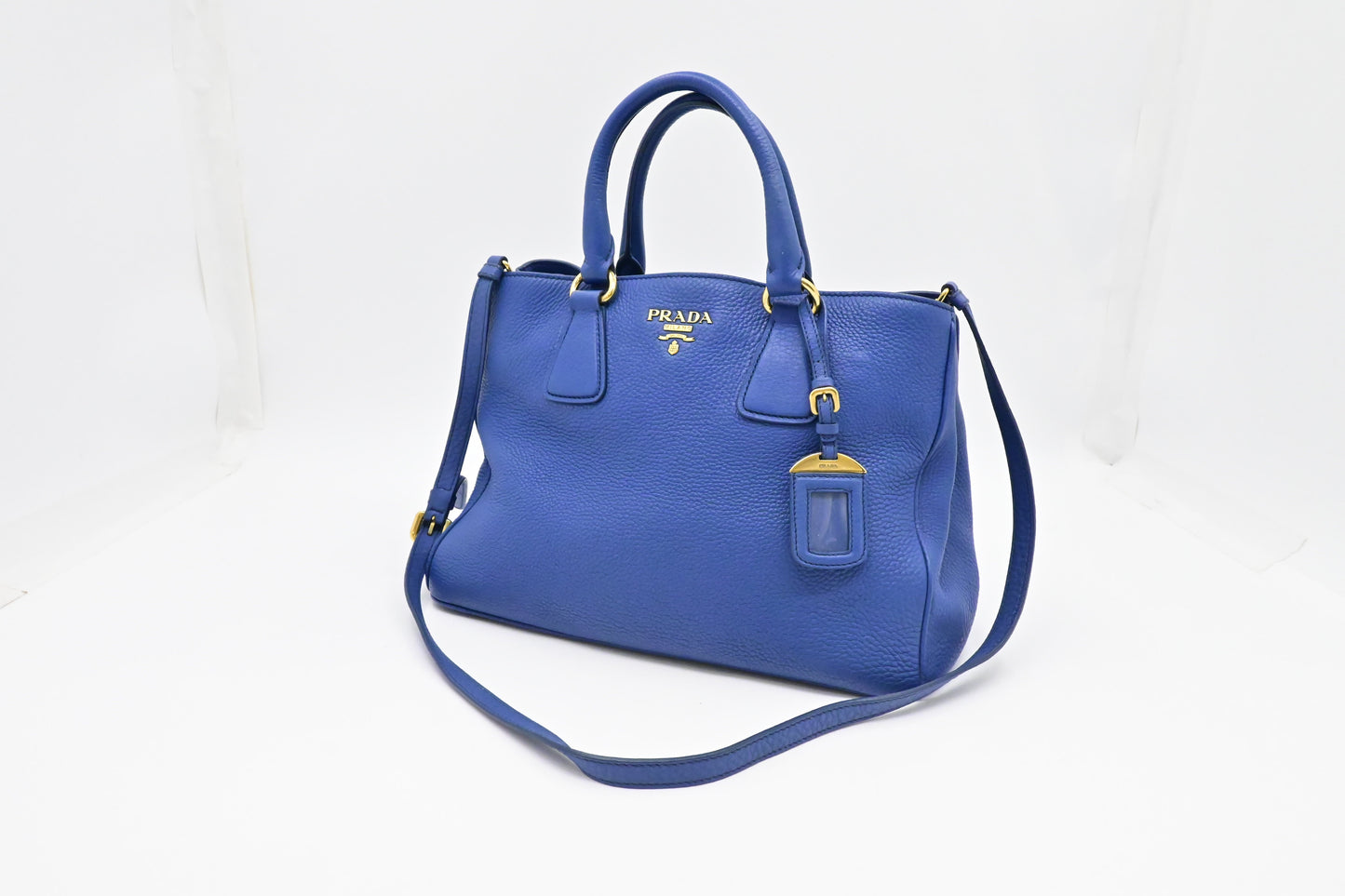 Prada 2way Bag in Blue Leather