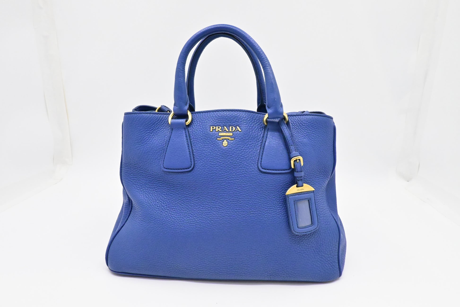 Prada 2way Bag in Blue Leather