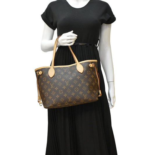 LOUIS VUITTON Neverfull PM Monogram Canvas Tote Bag Fuchsia