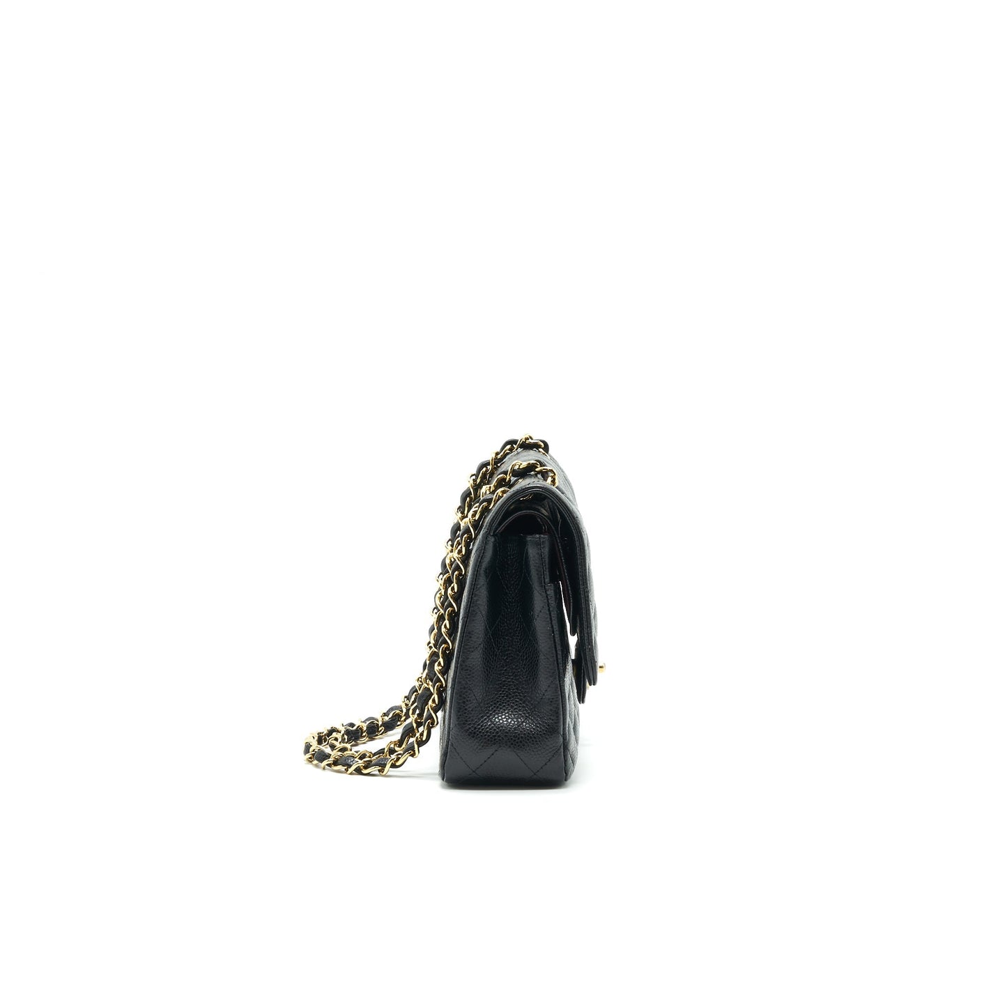 Chanel Medium Classic Double Flap Bag Caviar Black Serial16