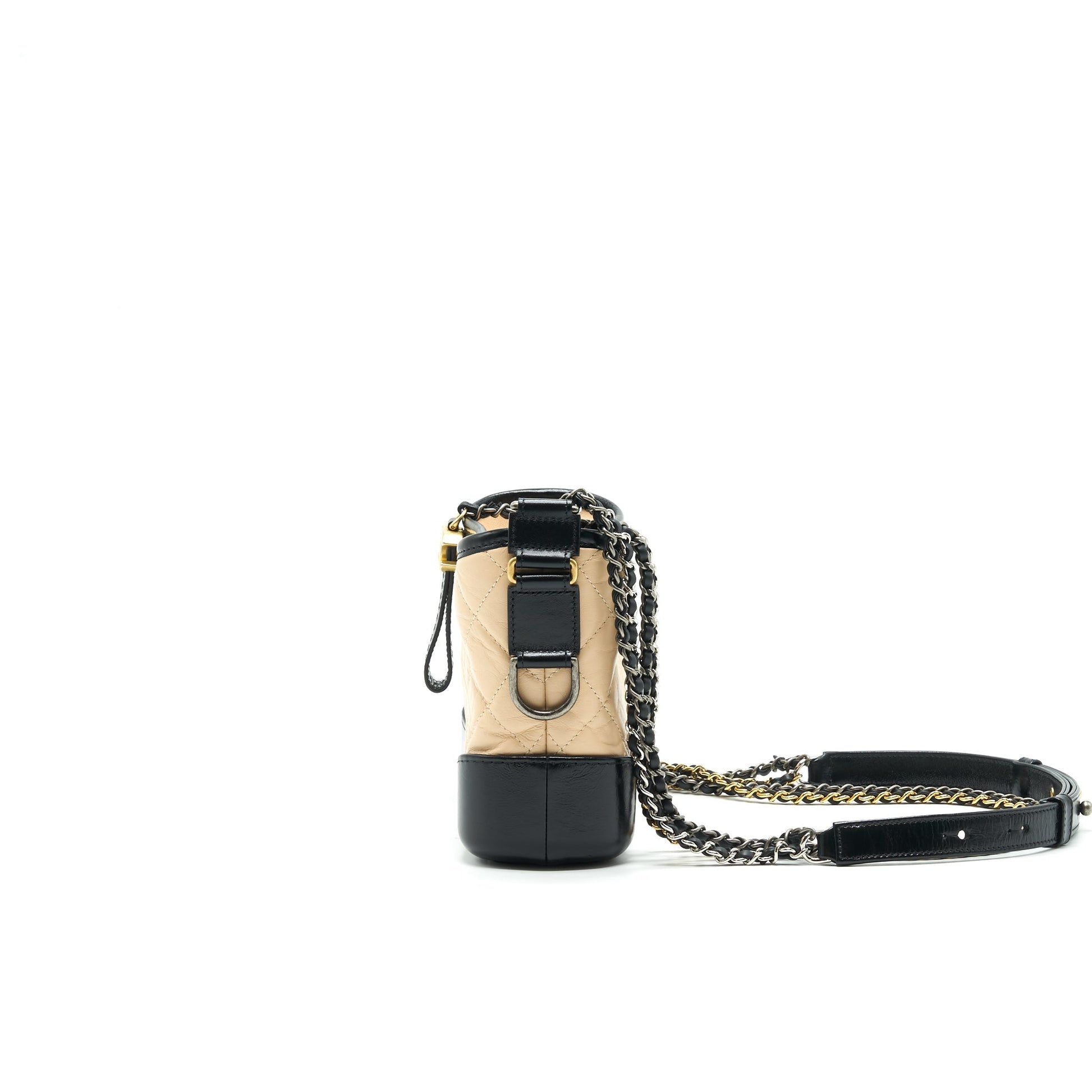 CHANEL SMALL GABRIELLE HOBO BAG BEIGE/BLACK