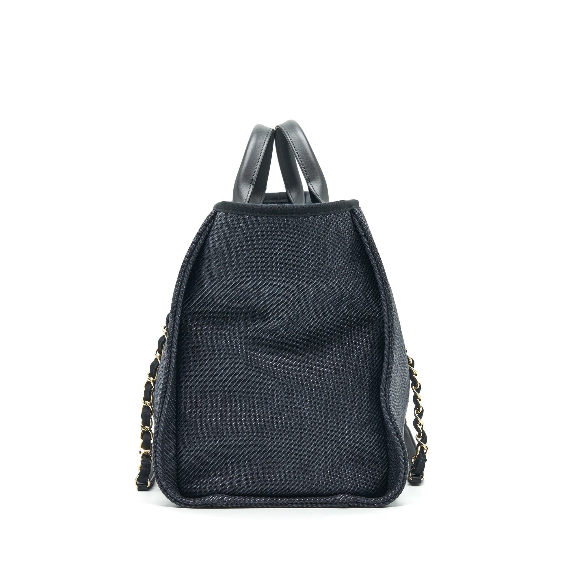 CHANEL MEDIUM DEAUVILLE TOTE IN BLACK