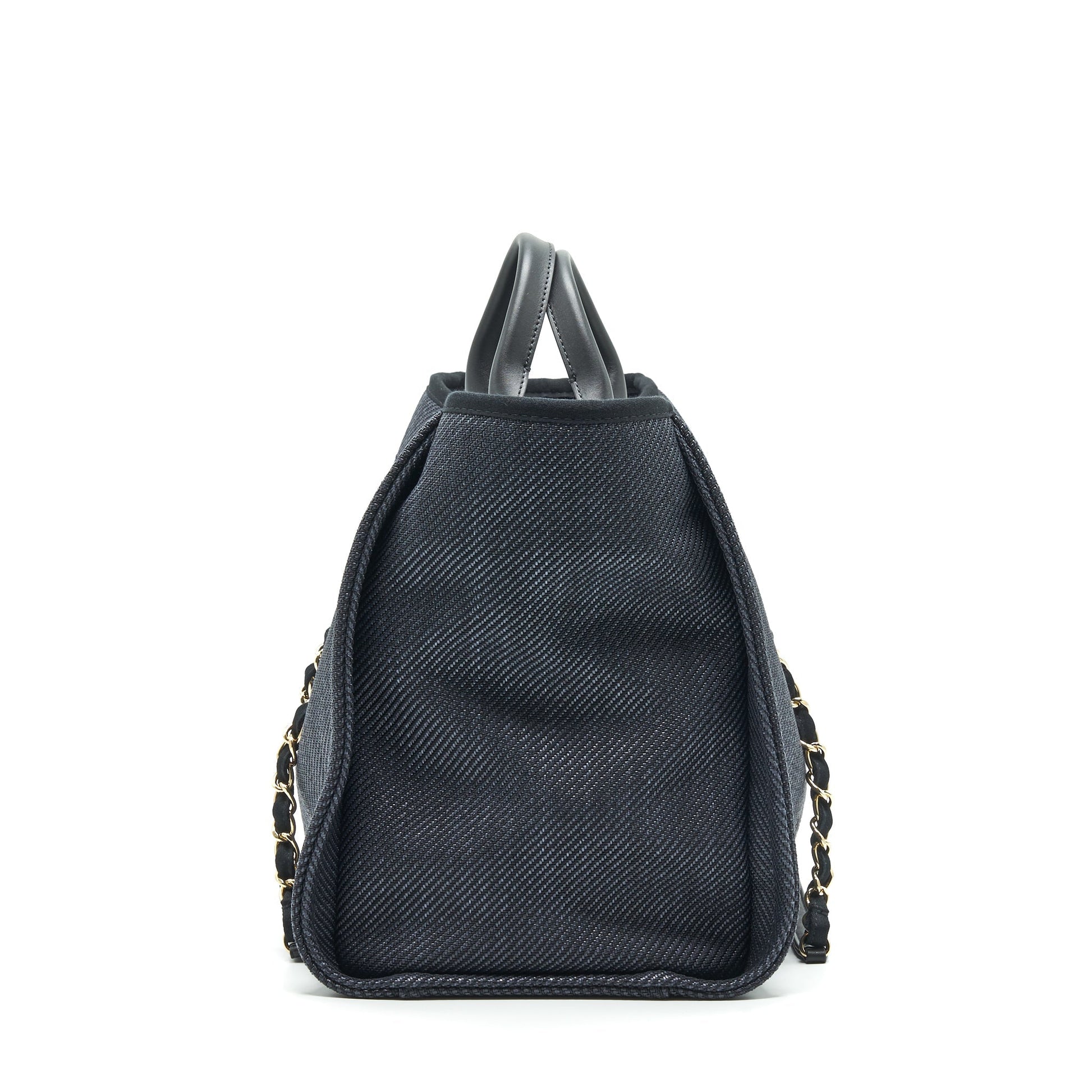 CHANEL MEDIUM DEAUVILLE TOTE IN BLACK