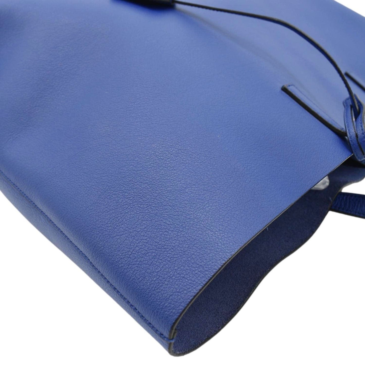 SAINT LAURENT Shopping Leather Tote Bag Blue