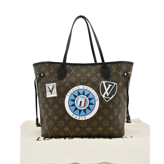 LOUIS VUITTON Neverfull My LV World Tour Monogram Canvas Tote Bag Brown