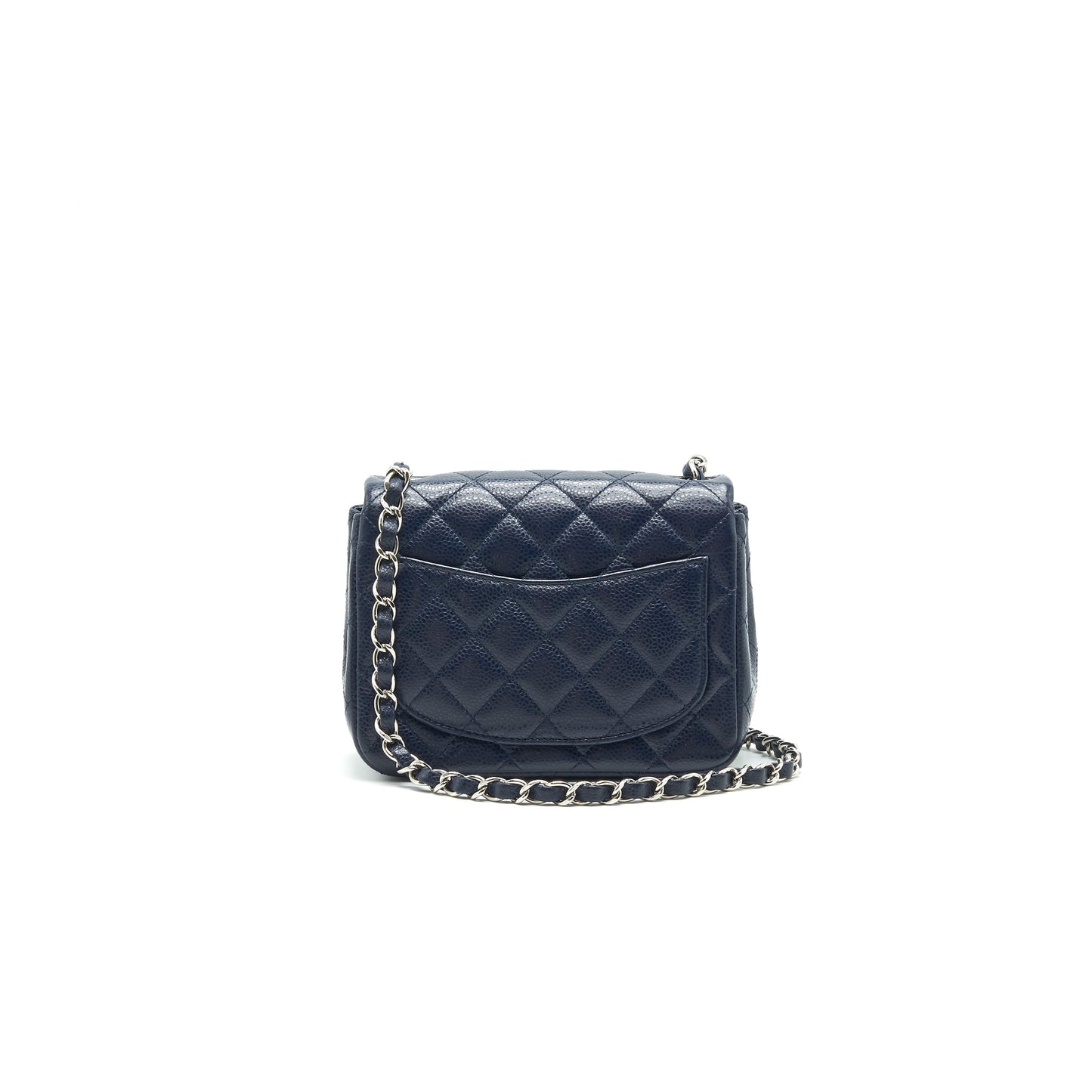 Chanel Mini Square Caviar Navy serial 18
