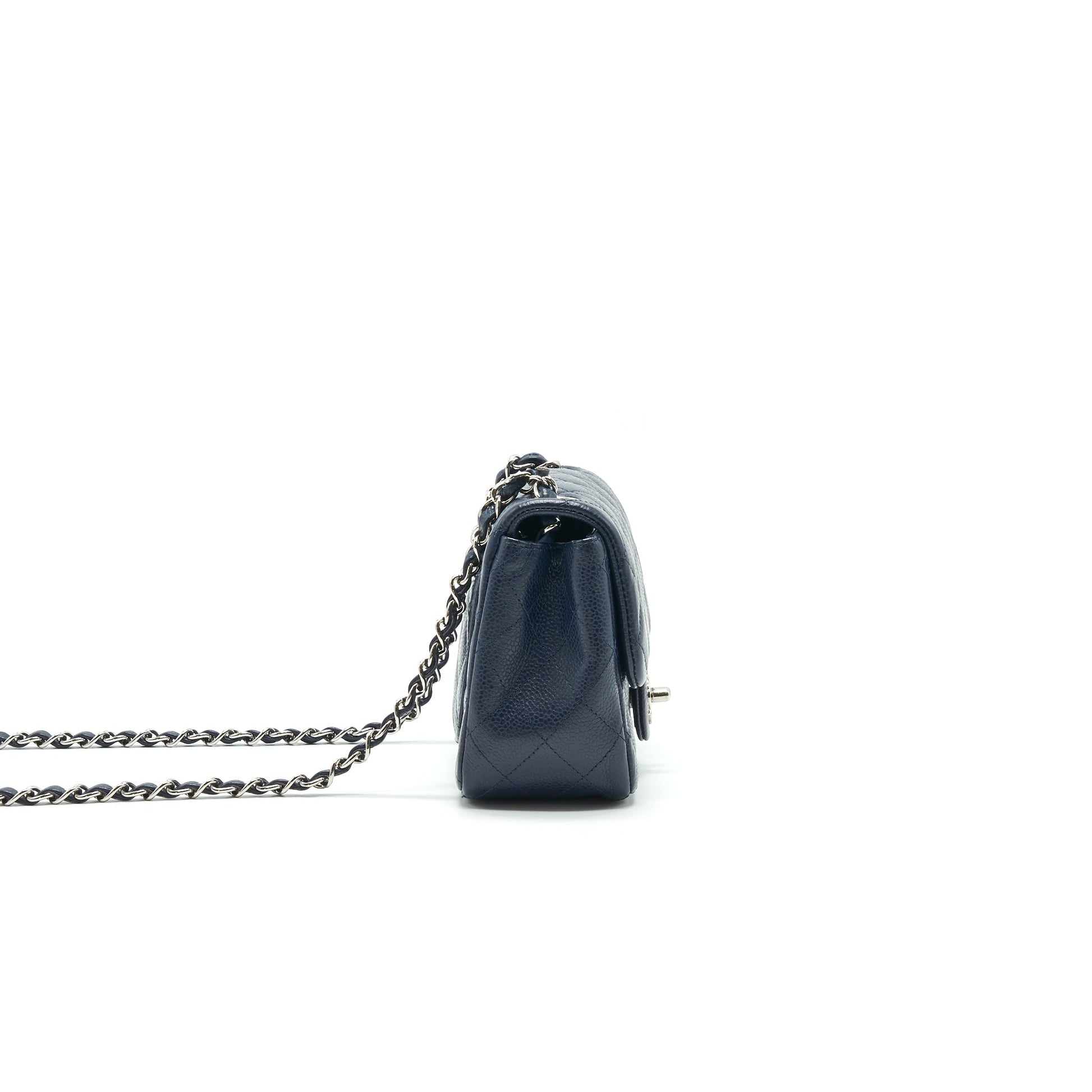 Chanel Mini Square Caviar Navy serial 18