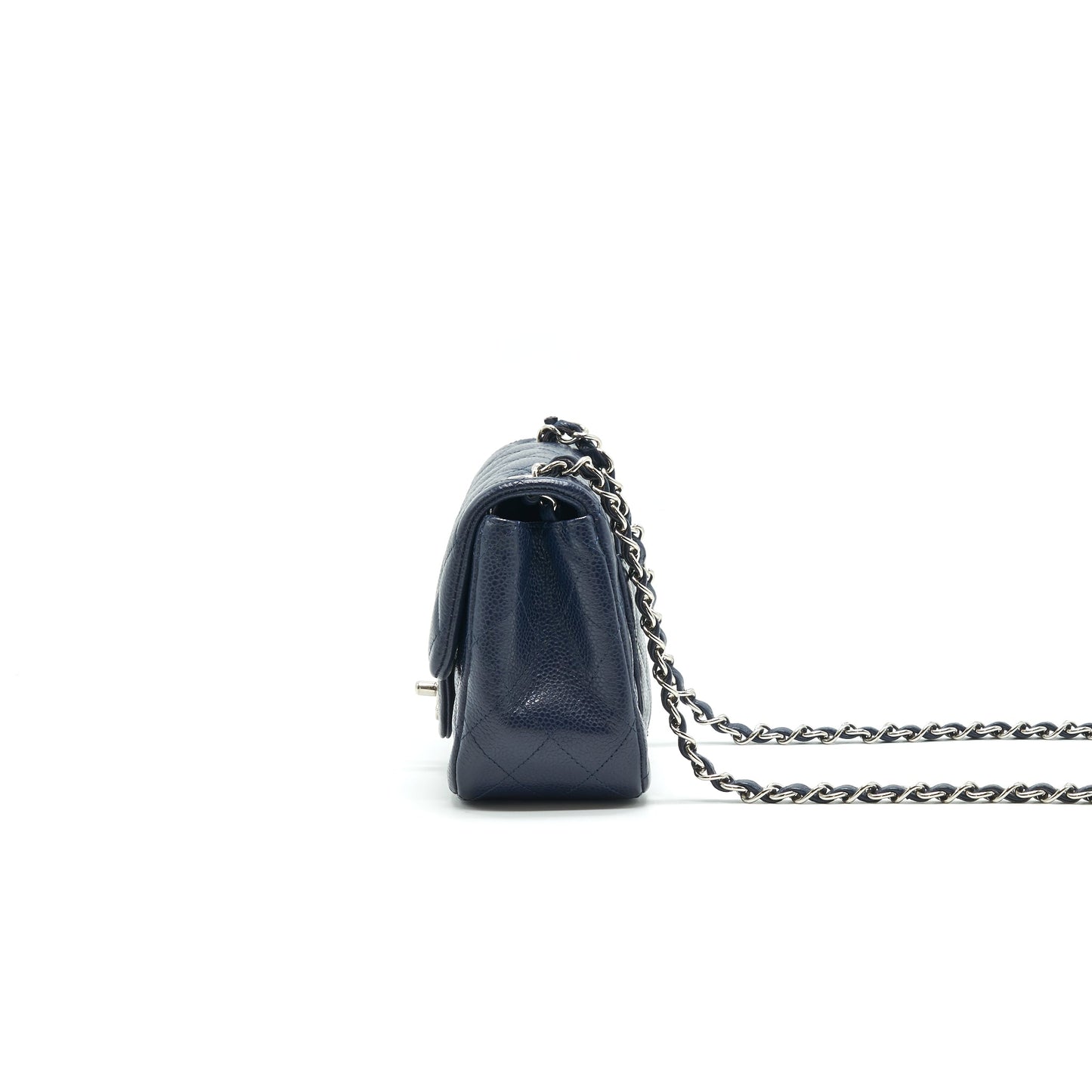 Chanel Mini Square Caviar Navy serial 18
