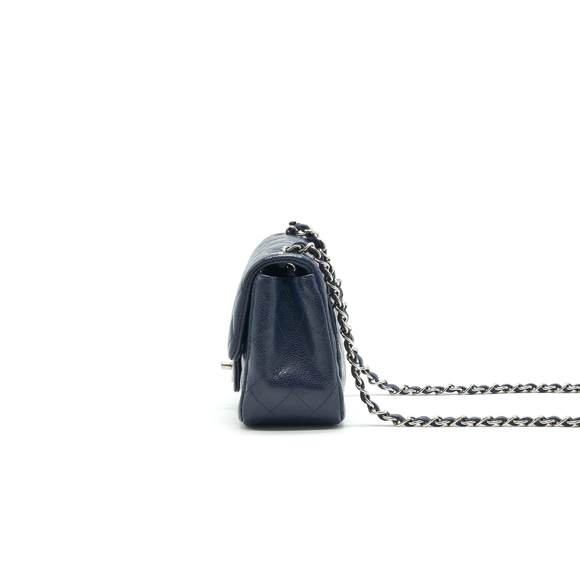Chanel Mini Square Caviar Navy serial 18