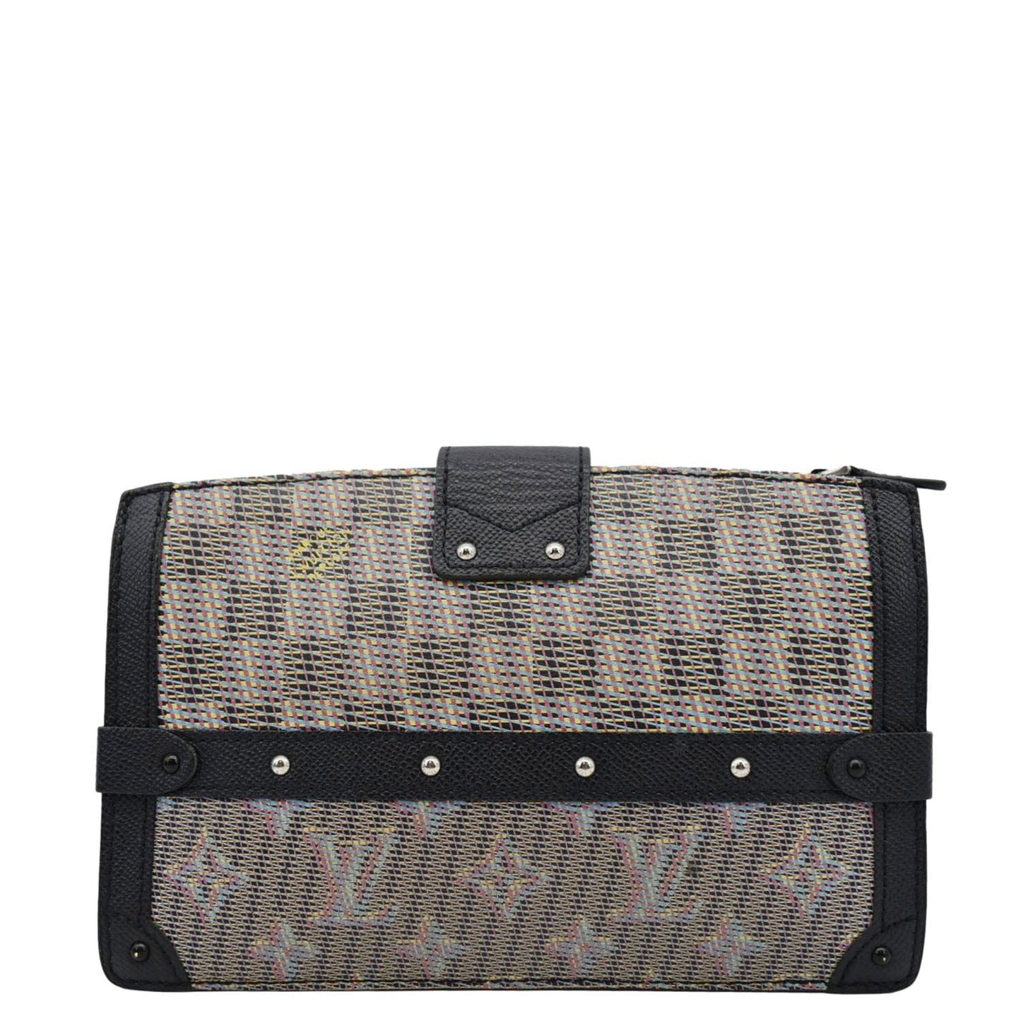 LOUIS VUITTON Trunk Clutch Damier Monogram LV Pop Crossbody Bag Multicolor