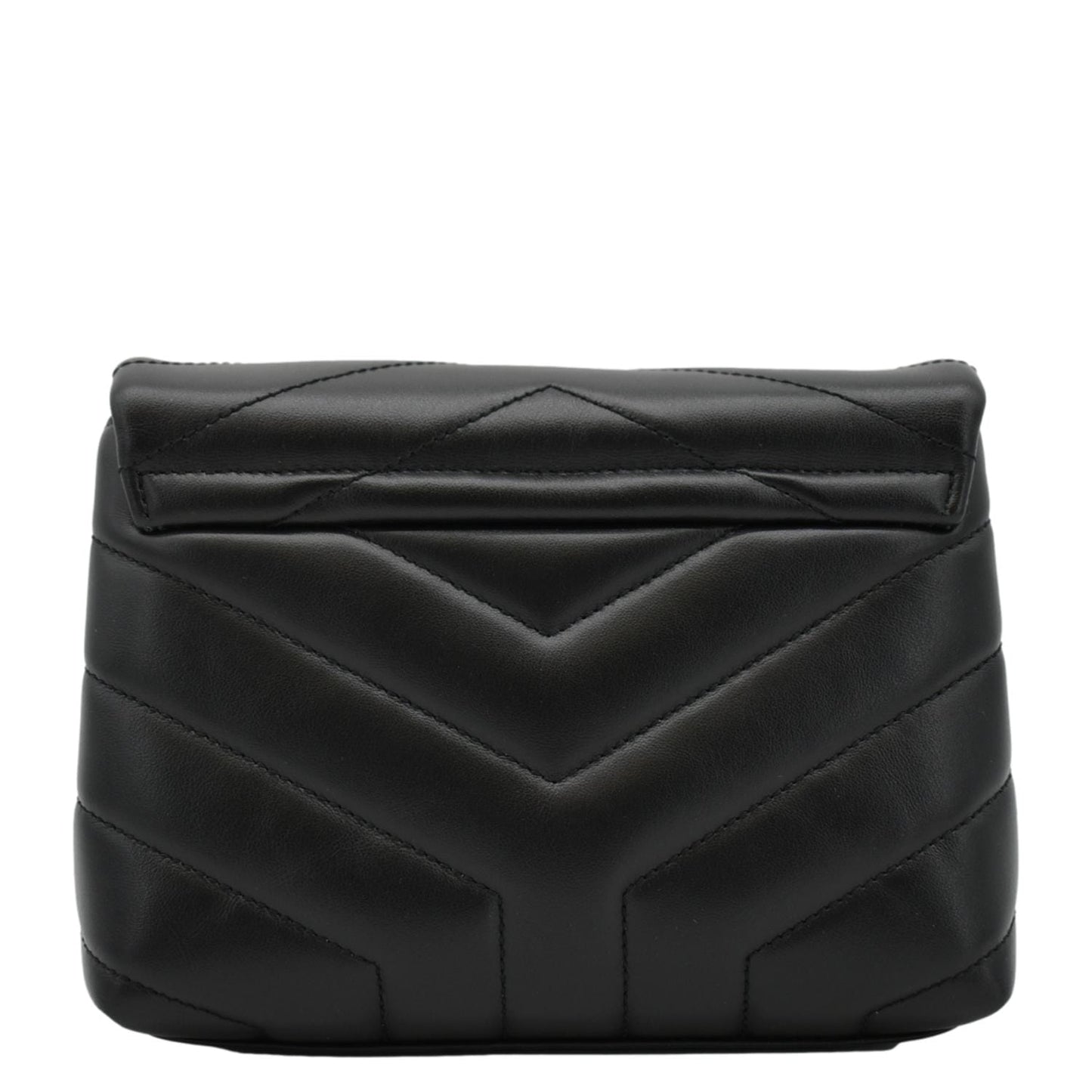 SAINT LAURENT Loulou Toy Quilted Leather Crossbody Bag Black