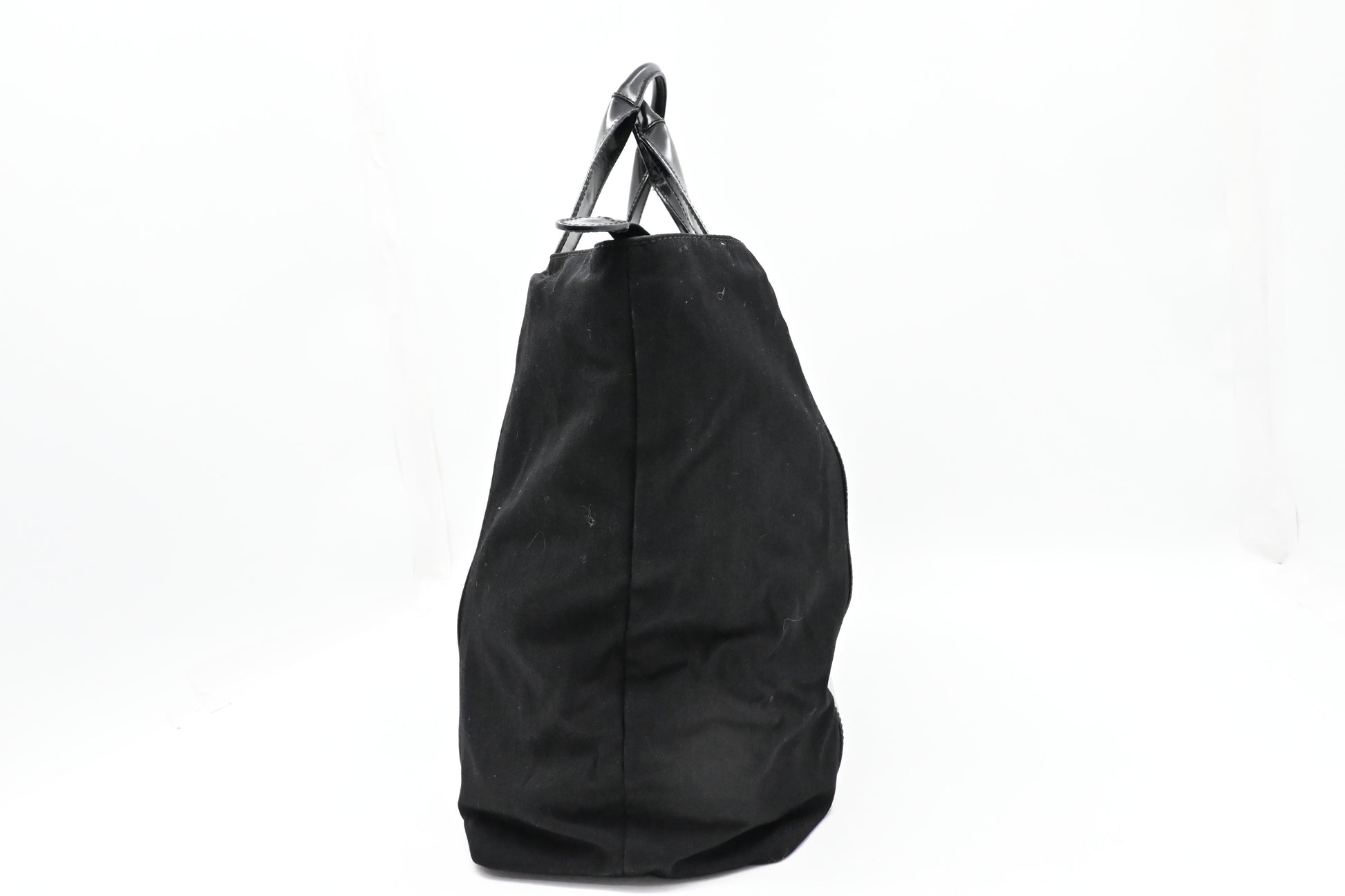 Gucci Tote Bag in Black Canvas & Leather