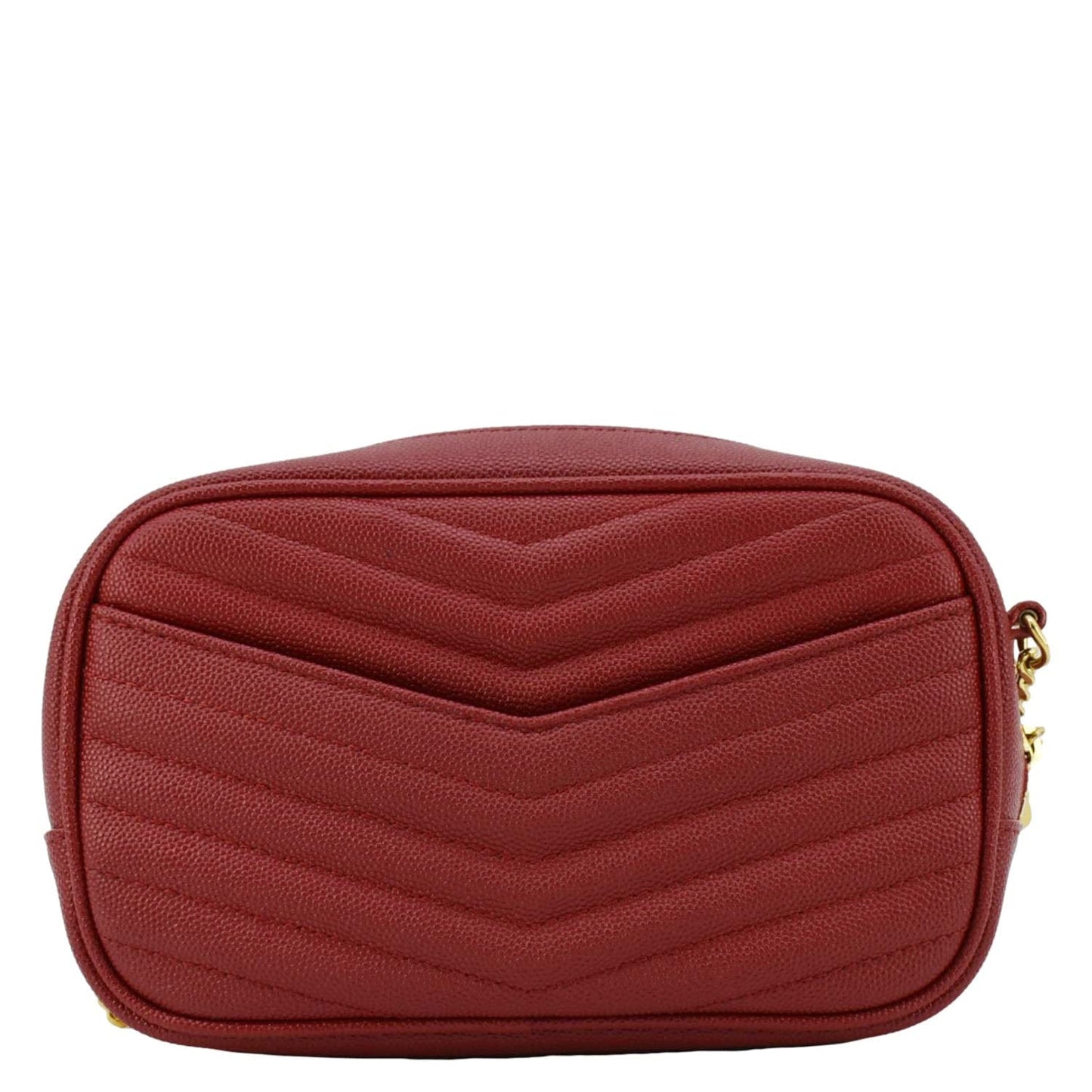 SAINT LAURENT Lou Quilted Leather Camera Crossbody Bag Red