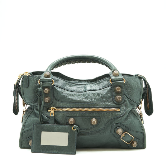 Balenciaga Tote Bag Dark Grey with Giant stud hardware