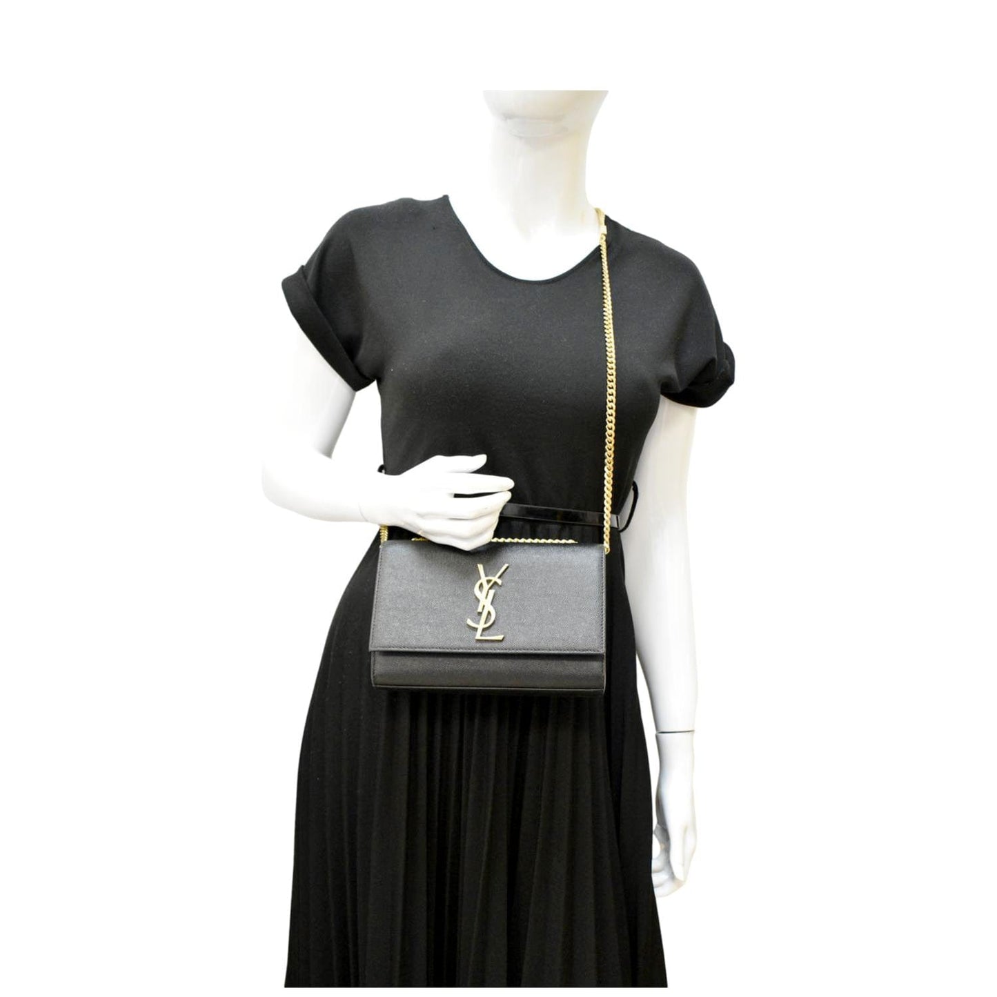 SAINT LAURENT Kate Small Leather Crossbody Bag Black