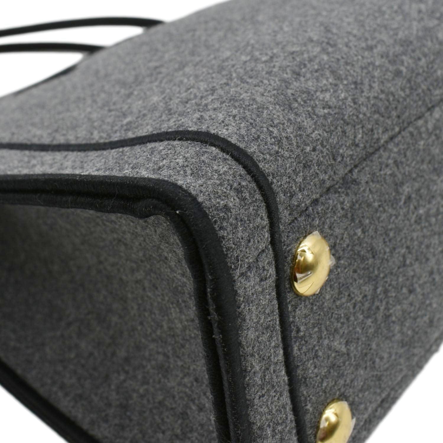 FENDI Sunshine Flannel Wool Shoulder Bag Grey